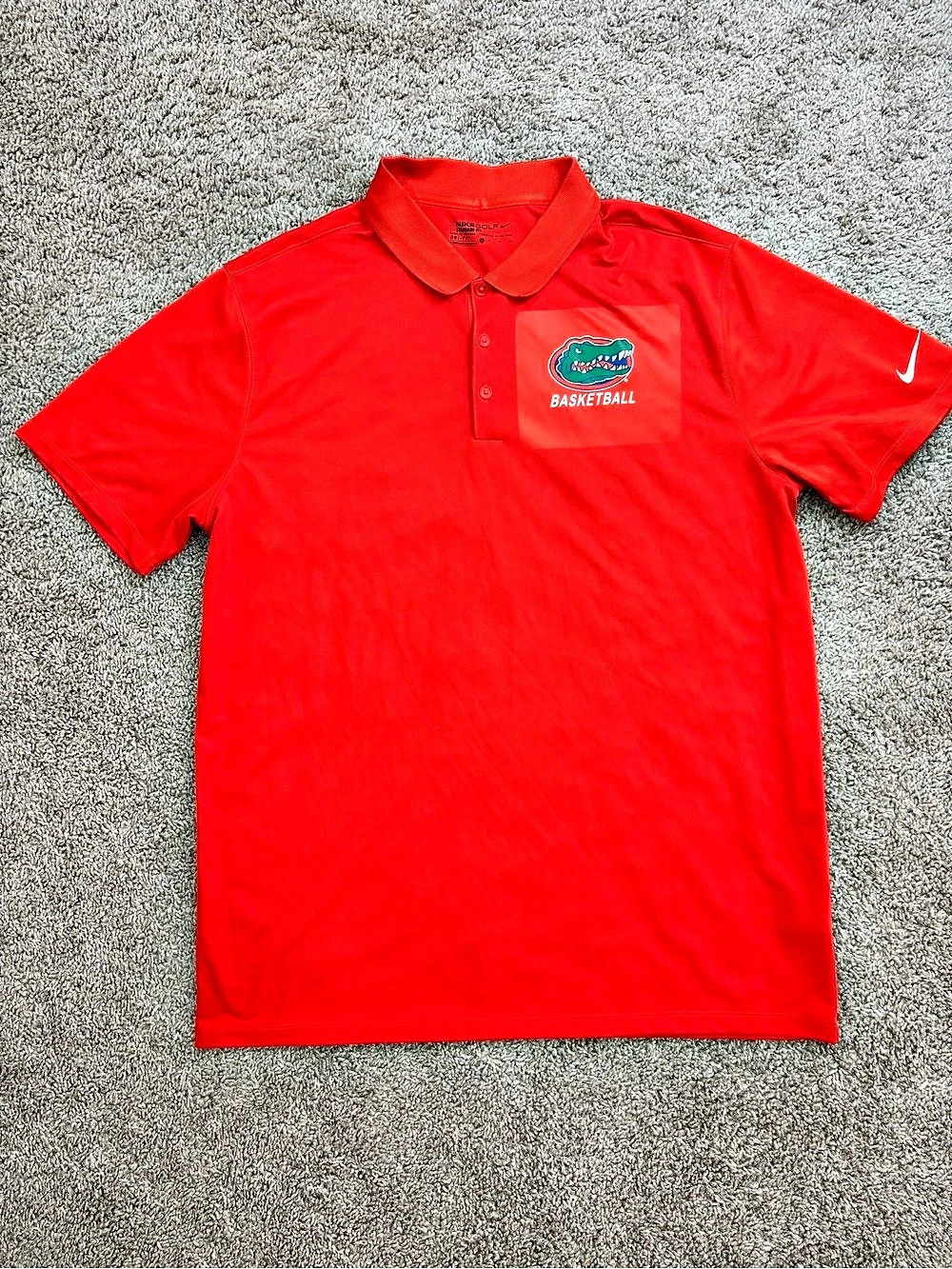 Nike Golf Florida Gators Standard Fit polo Red Golf Polo Size XL